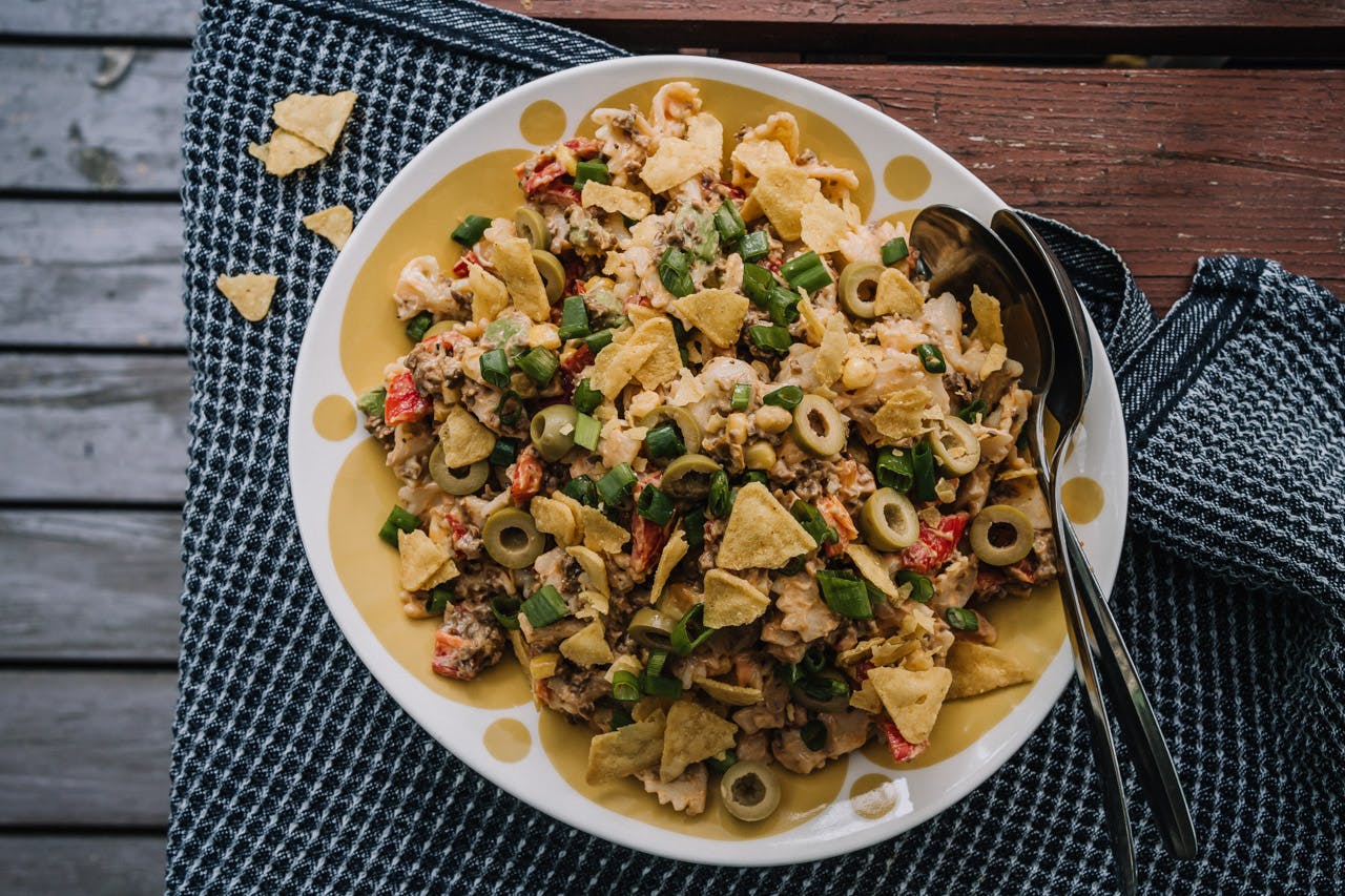 Annoskuva reseptille taco-pastasalaatti