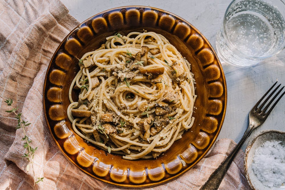 Annoskuva reseptistä miso-sienipasta kategorialle pasta