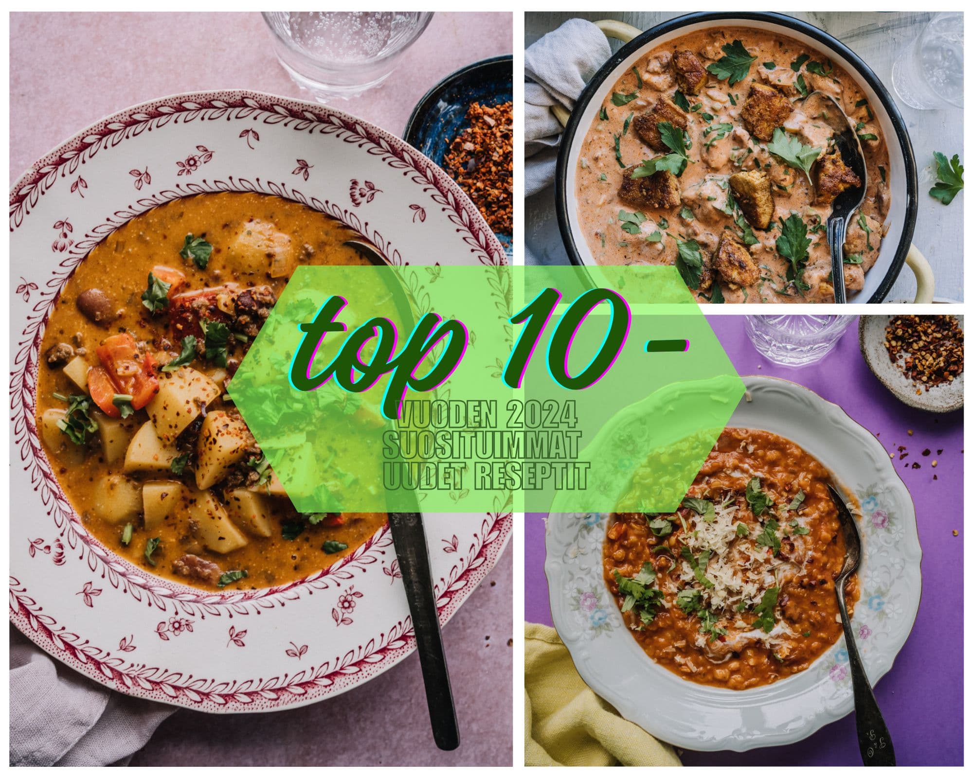 Annoskuva reseptistä Suosituimmat reseptit vuonna 2024 kategorialle artikkeli