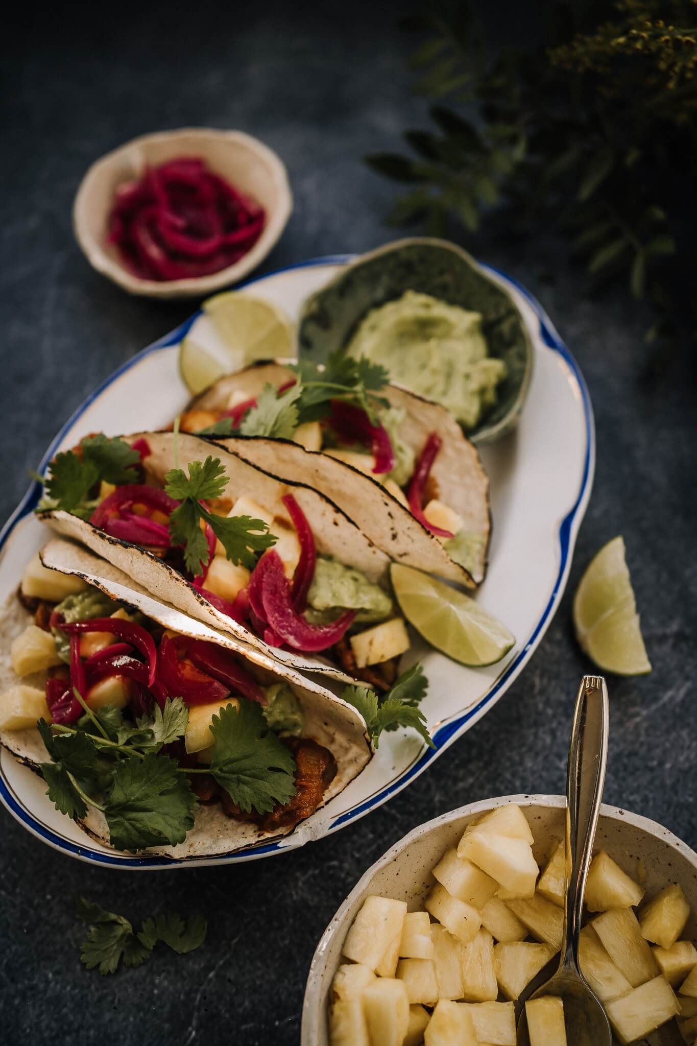 Annoskuva reseptille tacos al pastor herkkusienillä