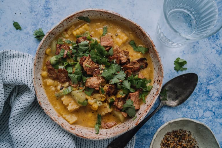 Annoskuva reseptistä maissi-kurpitsakeitto kategorialle resepti