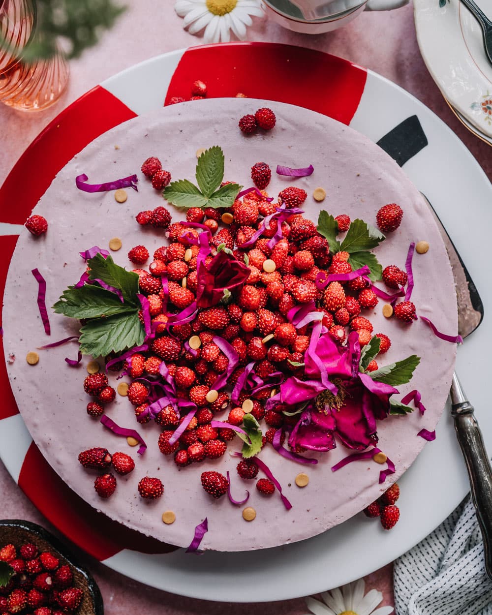 Annoskuva reseptille mansikkajuustokakku