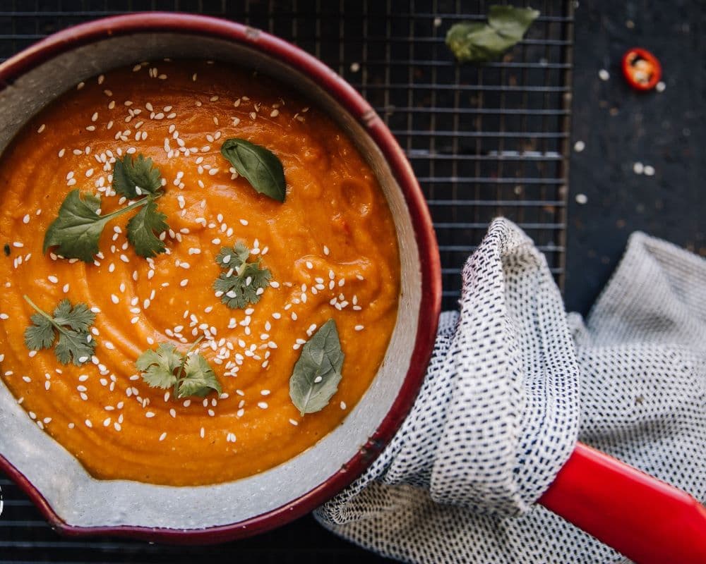 Annoskuva reseptistä mausteinen kurpitsa-linssikeitto kategorialle resepti