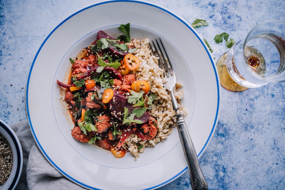 Annoskuva reseptistä punajuuri-soijasuikalecurry kategorialle resepti