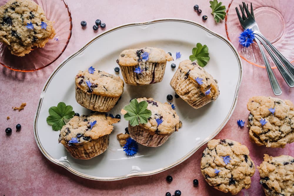 Annoskuva reseptistä sitruunaiset mustikkamuffinit kategorialle resepti