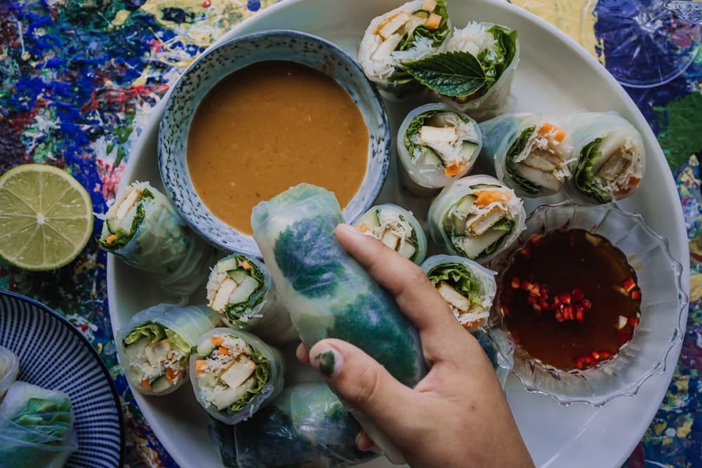 Annoskuva reseptistä kesärullat tofulla ja hunajamelonilla kategorialle resepti