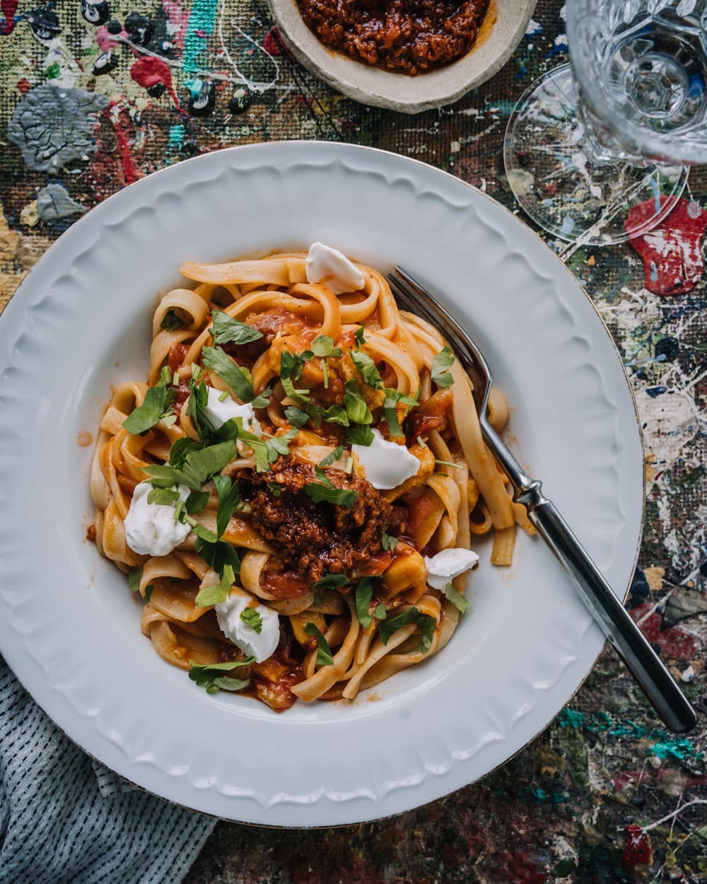 Annoskuva reseptille tomaattinen kanaton pasta