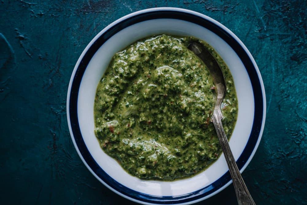 Annoskuva reseptistä villiyrttichimichurri kategorialle resepti