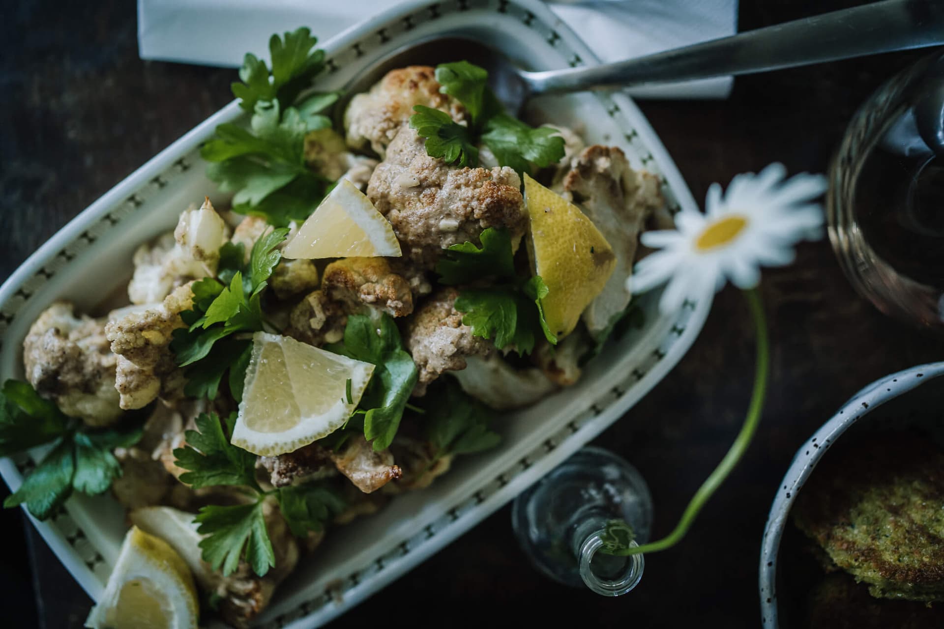 Annoskuva reseptille friteeeratut kukkakaalit