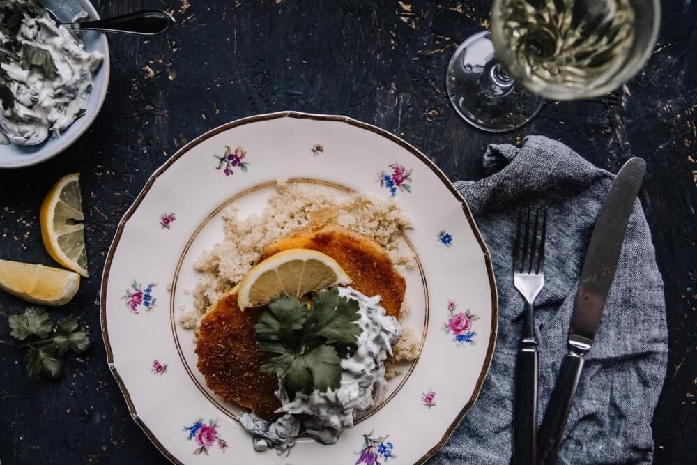 Annoskuva reseptille kurpitsapihvit ja kylmä sienikastike