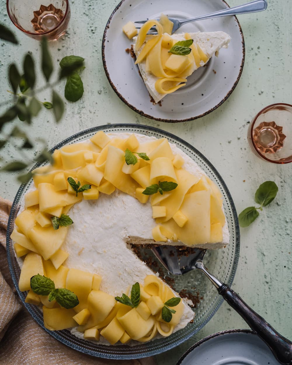 Annoskuva reseptille mangoinen sitruunajuustokakku