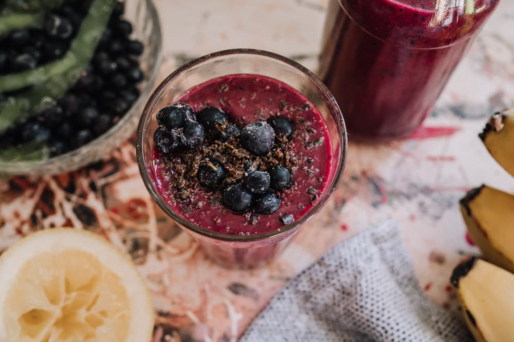 Annoskuva reseptille ananas-mustikkasmoothie