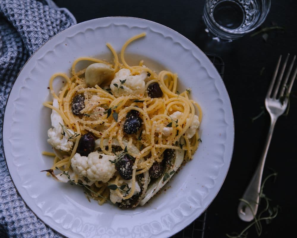 Annoskuva reseptille paahdettu kukkakaalipasta