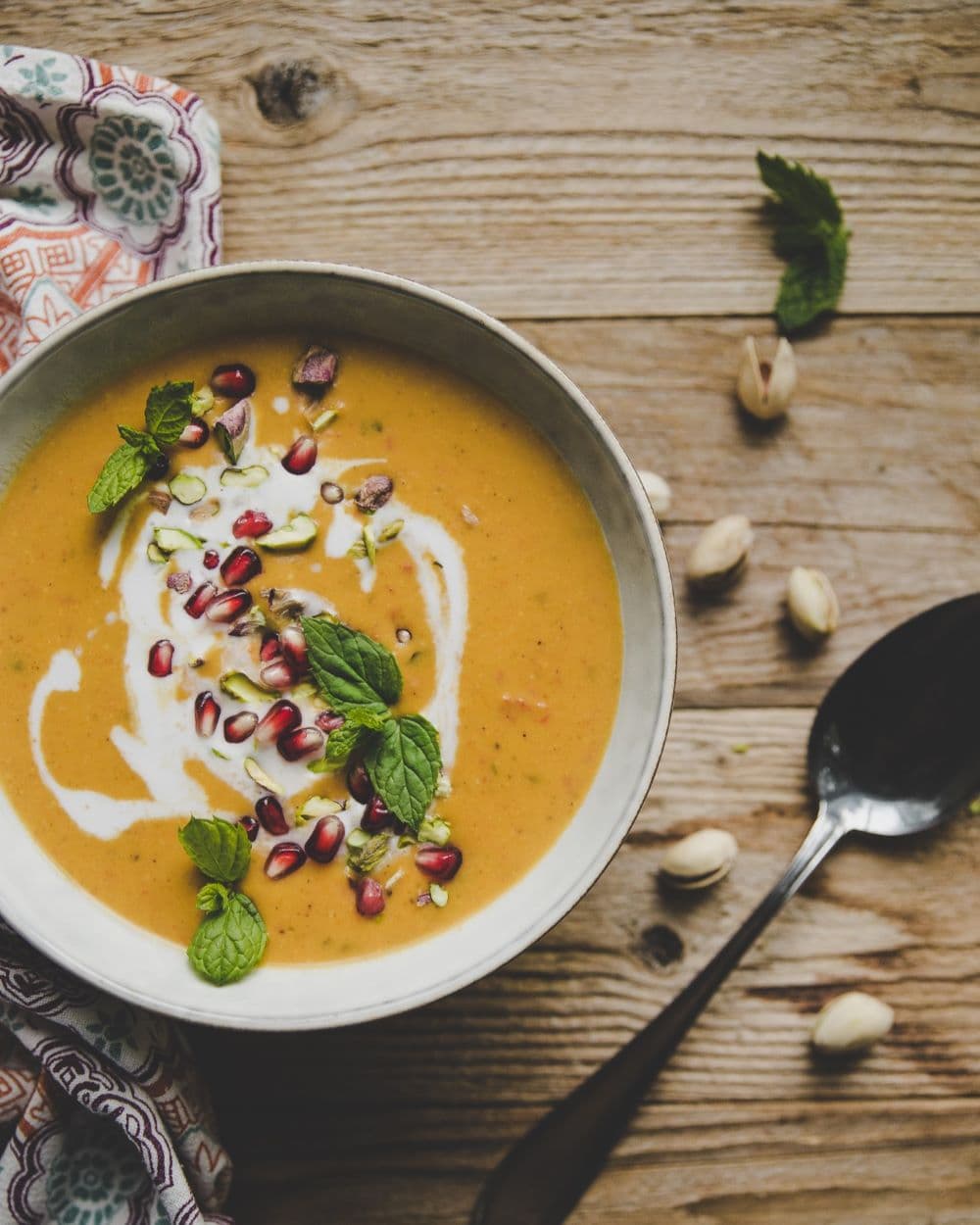 Annoskuva reseptille paahdettu kurpitsakeitto