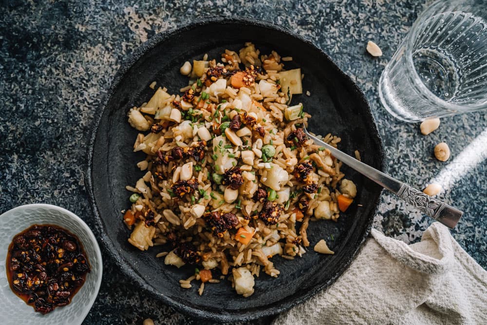 Annoskuva reseptille paistettu hernisriisi