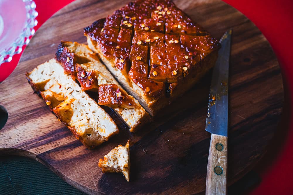 Annoskuva reseptille hot honey -glaseerattu tofu