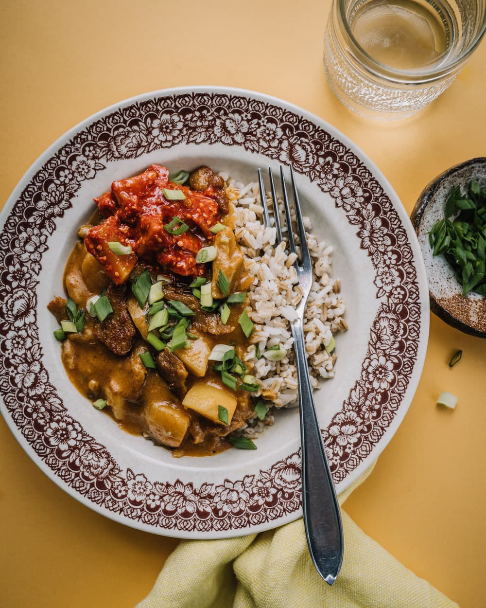 Annoskuva reseptille vegaaninen kana-perunacurry