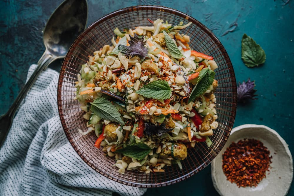 Annoskuva reseptistä vietnamilainen soijasuikale-varhaiskaalisalaatti kategorialle resepti